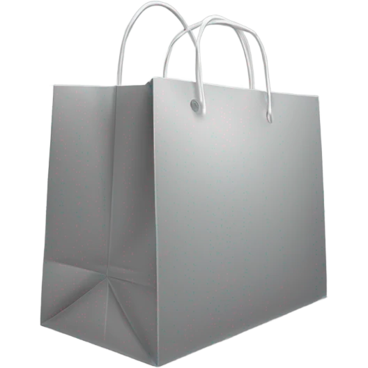 Grey shopping package emoji