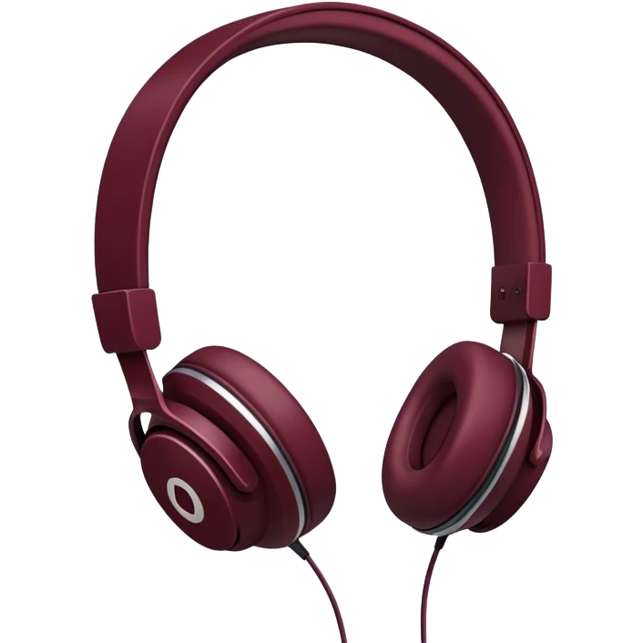 dark burgundy aesthetic pair of headphones  emoji