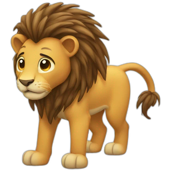 ponytail lion emoji