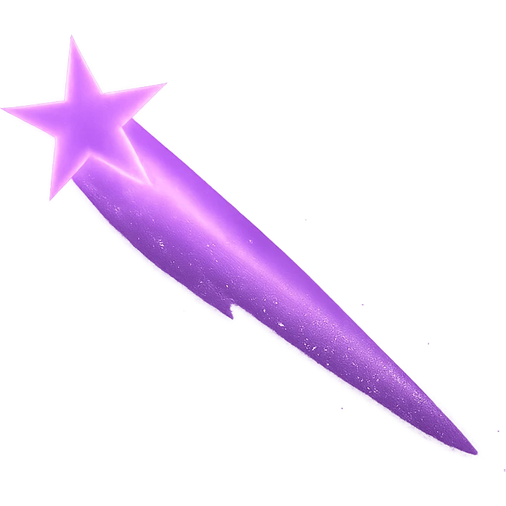 purple shooting star emoji