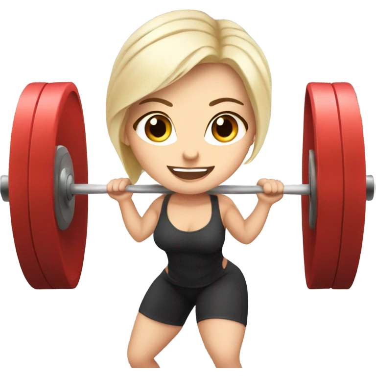 gorgeous white girl doing deadlifts emoji