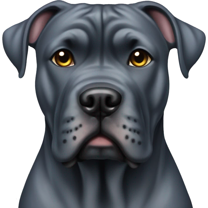 Blue brindle cane corso with cropped ears emoji