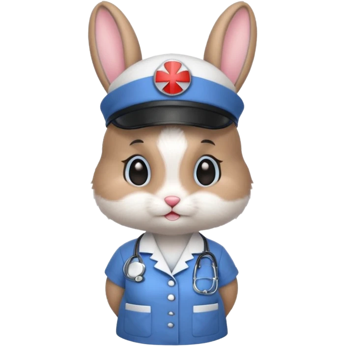 small bunny nurse emoji