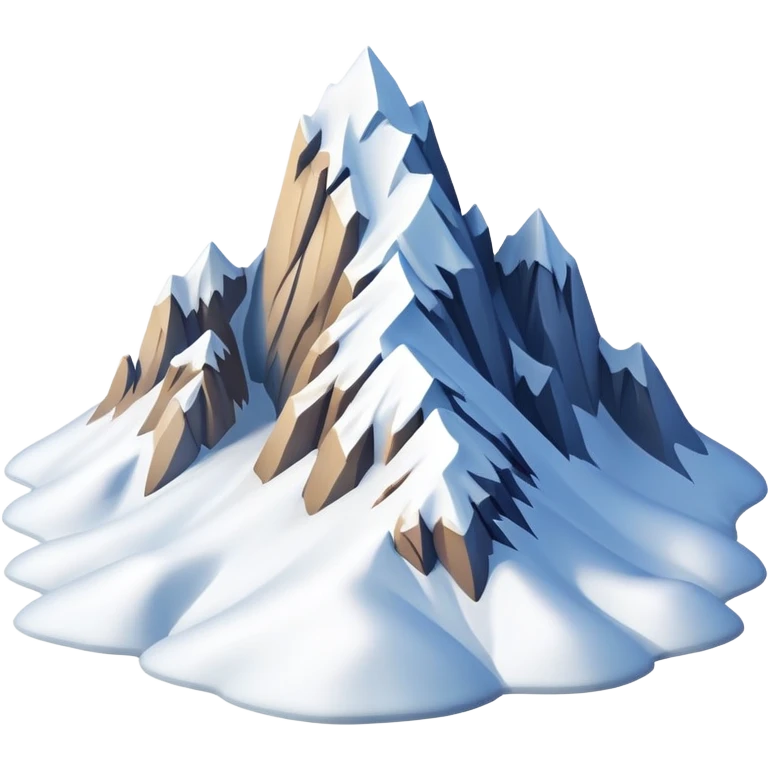 Alpine mountains with snow emoji