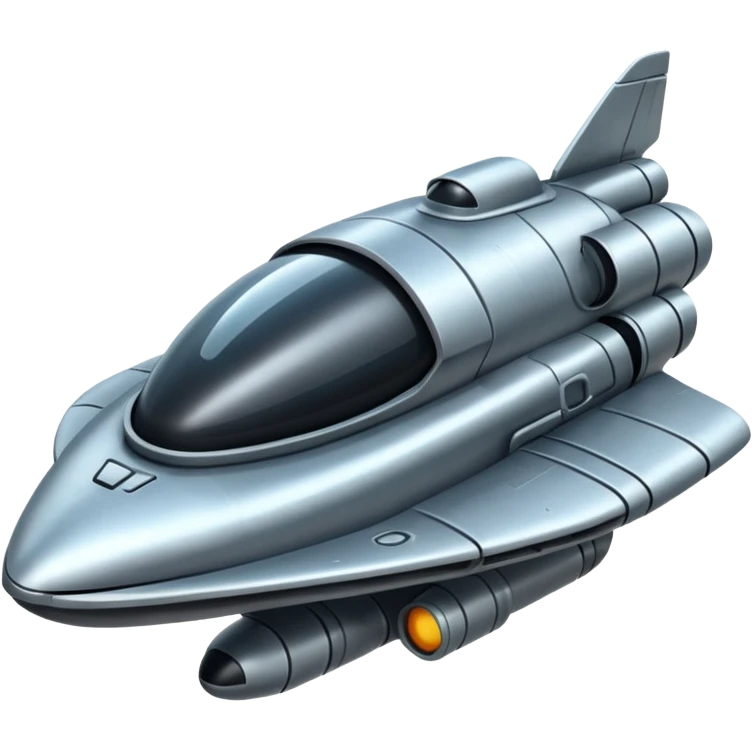 A spaceship in a distopian future. emoji