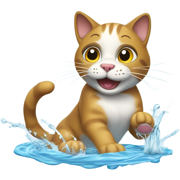 swimming cat  emoji