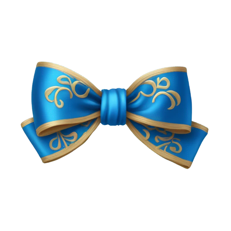 blue bow emoji