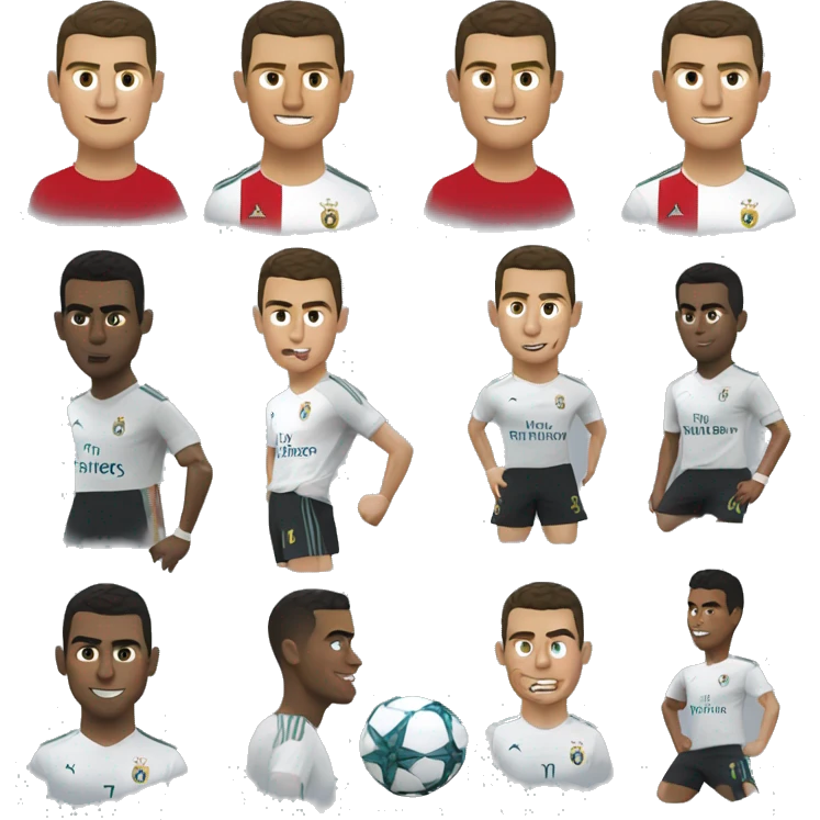 Cristiano Ronaldo play champions league football  emoji
