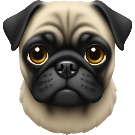 black pug emoji