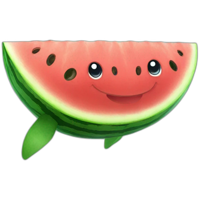 Watermelon whale emoji