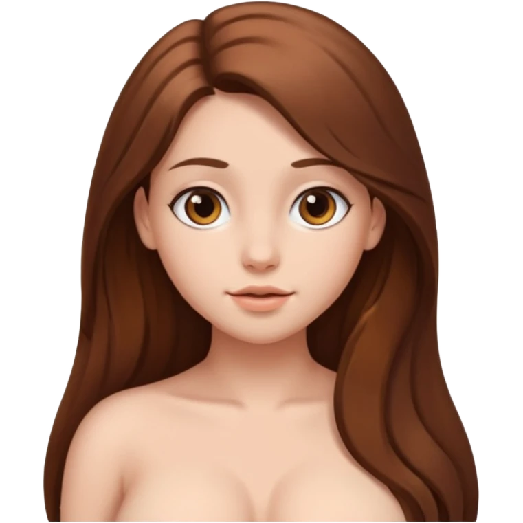 Big boobed teen not wearing any clothing emoji