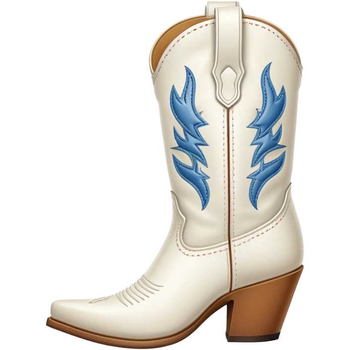 white cowboy boot emoji