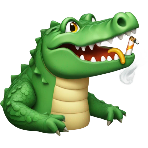 Crocodile smoking a fag emoji