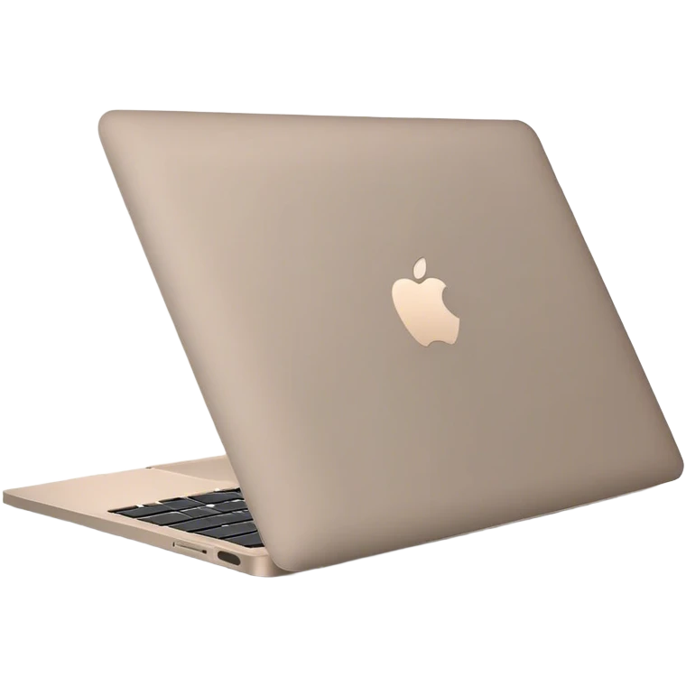 Taupe apple macbook, side view emoji