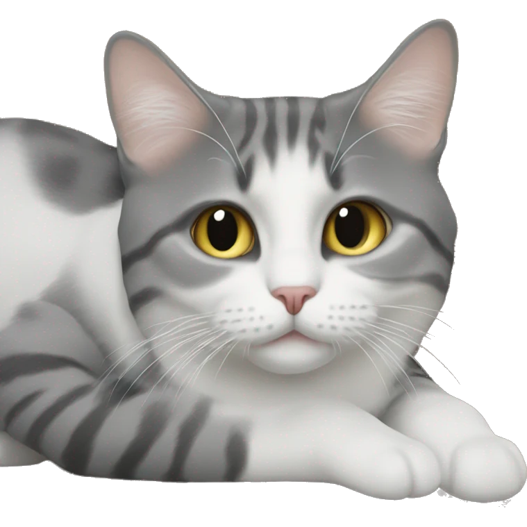 Серый вислоухий кот  emoji