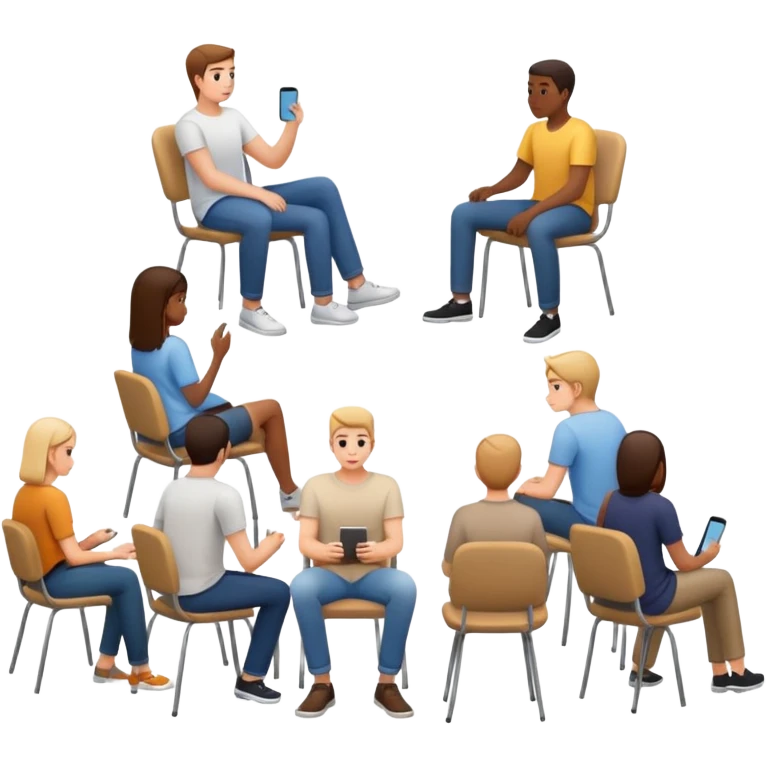 people facing away sitting in chairs emoji