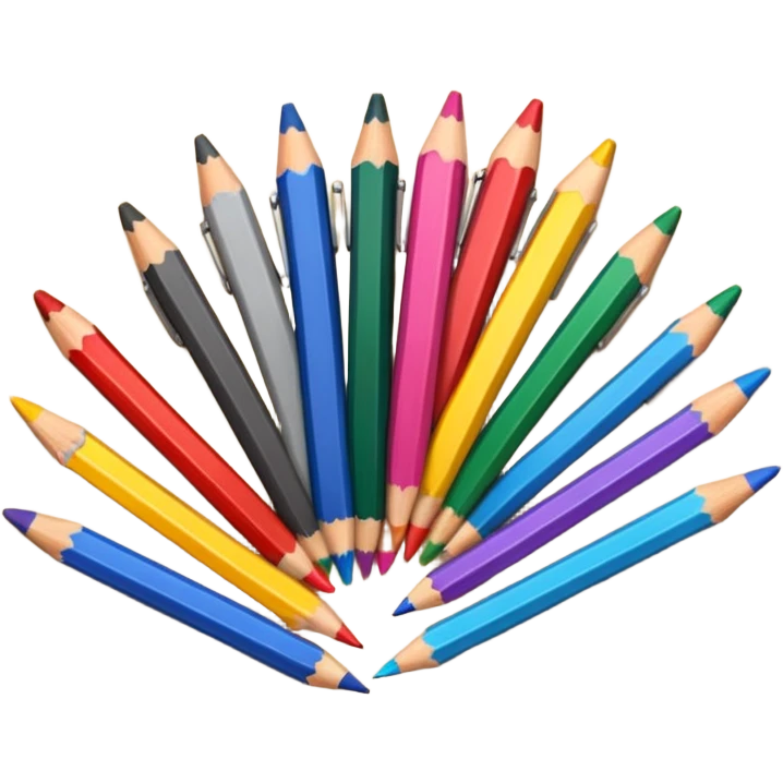pencils colorful emoji