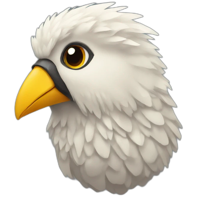 multi faceted bird emoji