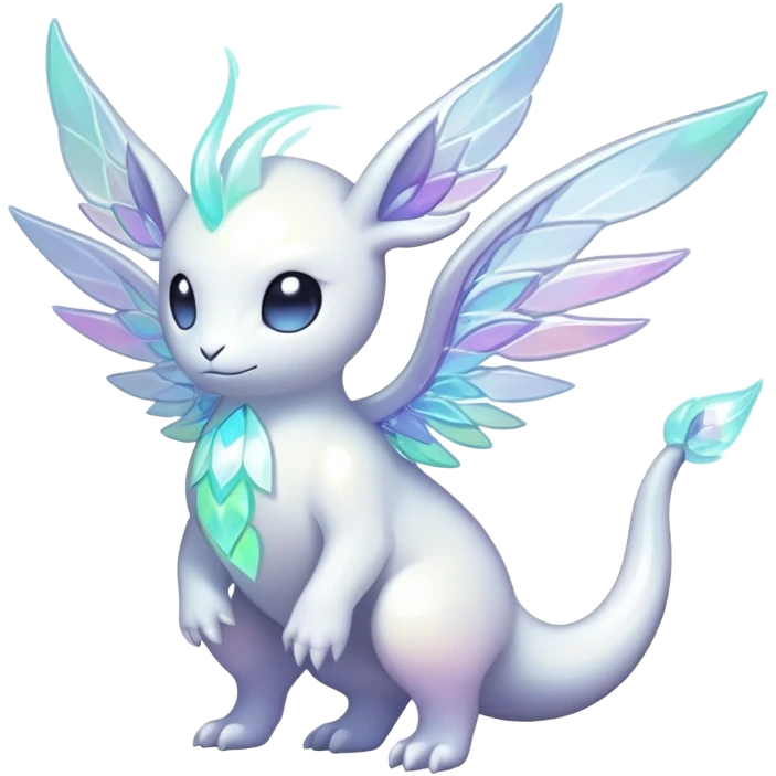  Iridescent white pale light fakemon-creature  emoji