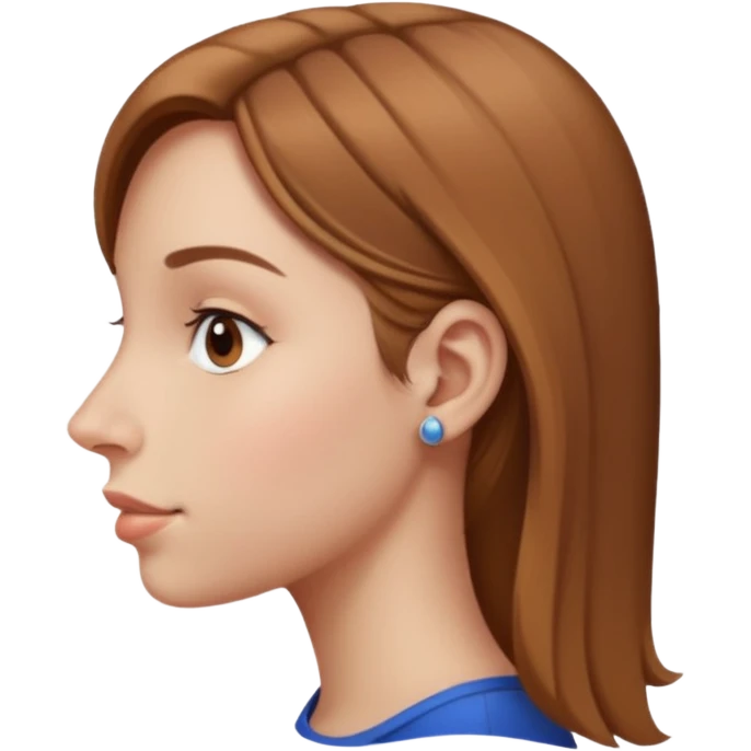 Girl with big Nose, side view emoji
