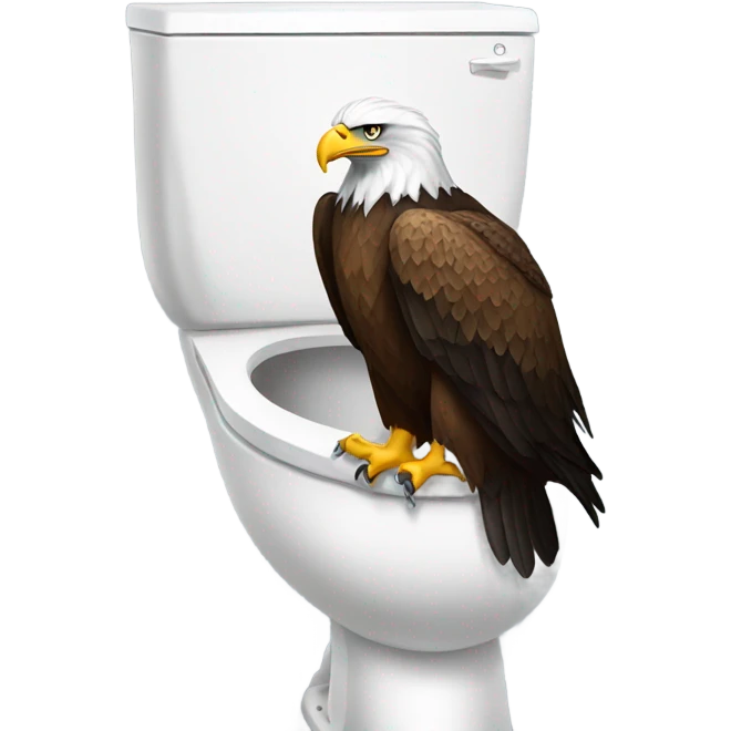 Eagle on toilet emoji