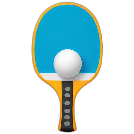 Ping pong racket in a boy's hand emoji