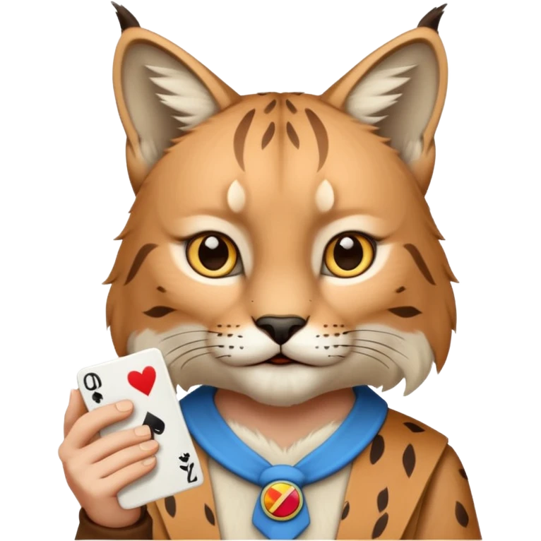 Lynx from shadow fight 2 holding a uno reverse card emoji