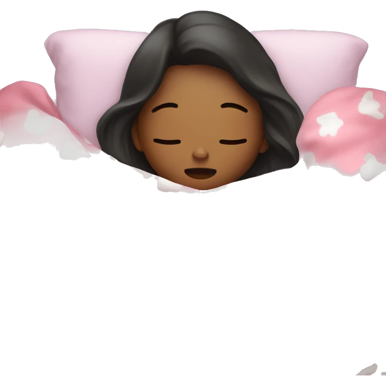 girl crying in bed with hello kitty blanket  emoji