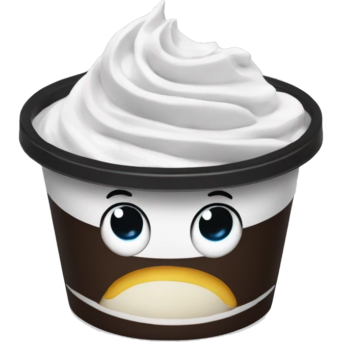 Oreo frozen yogurt cup emoji
