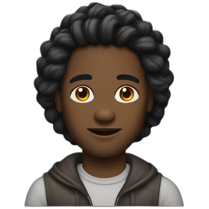 Black man with twostrand-twist emoji