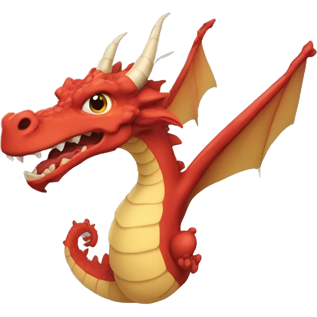 Dragón rojo gordo emoji