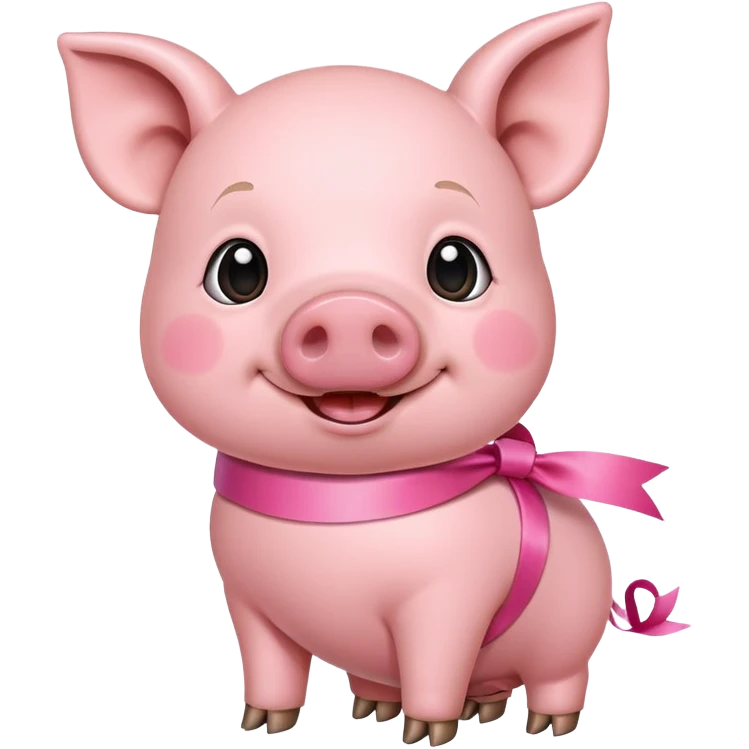 Pig with a ribbon  emoji