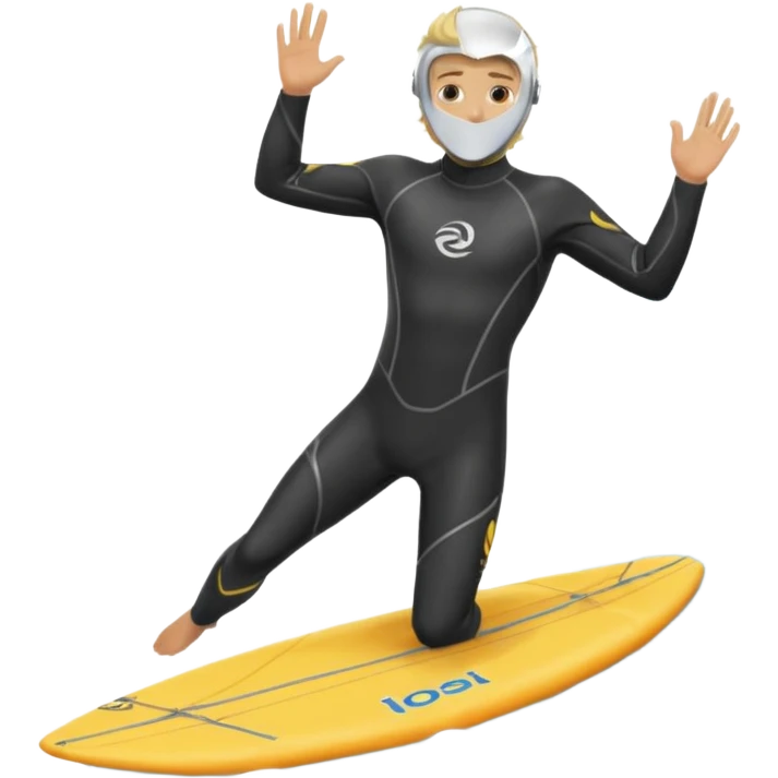 a blonde guy doing wingfoil emoji