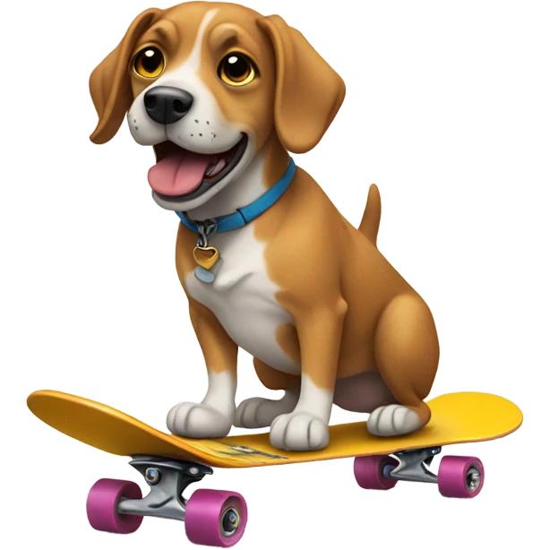 Dog on a skateboard emoji
