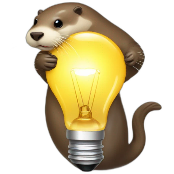 otter and lightbulb emoji
