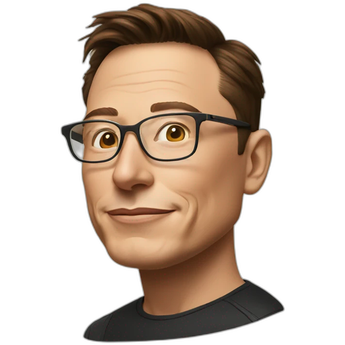 Elon musk with glasses emoji