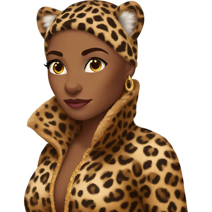 Leopard glamour emoji