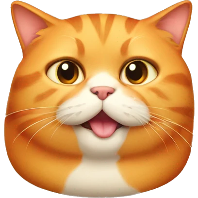 fat orange cat emoji