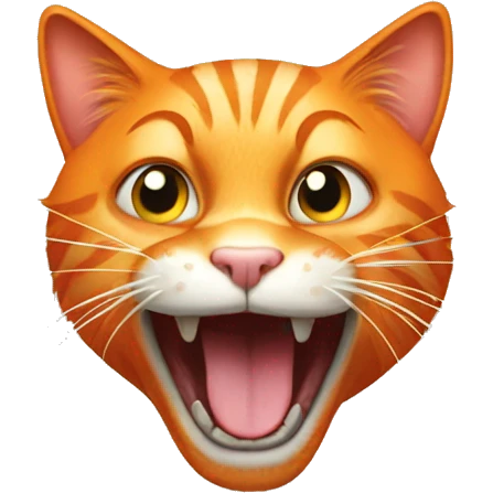 crazy orange cat emoji