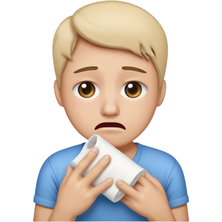 Me Crying holding toilet paper  emoji
