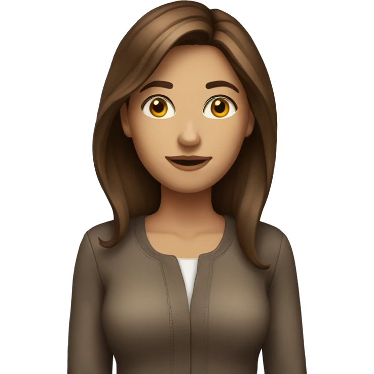 brown hair person wth a nice outfit emoji