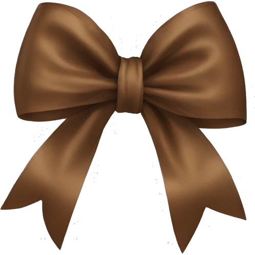 Brown silk bow emoji