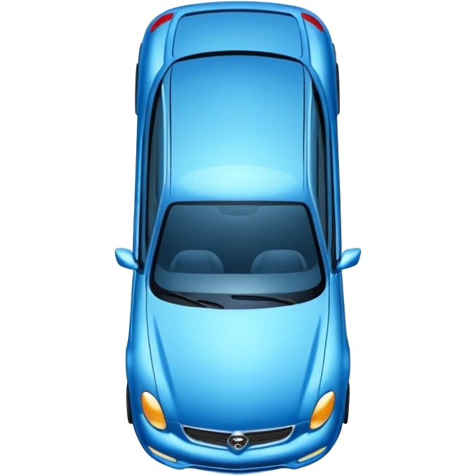 Top down view of the blue car emoji, not 3 quarter perspective! emoji