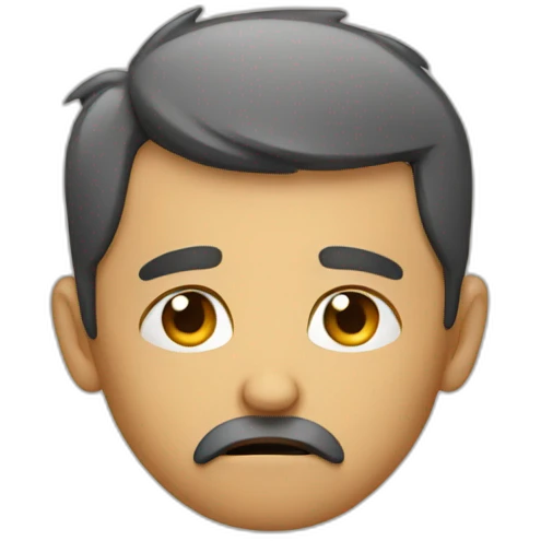 Bored man emoji