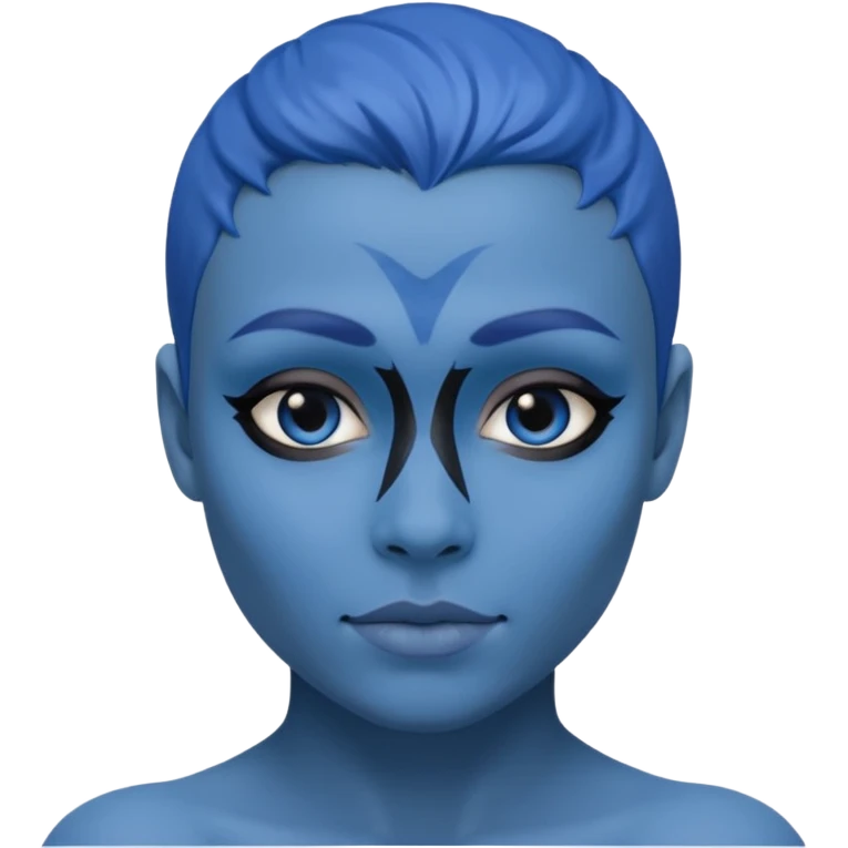 painted blue face body emoji