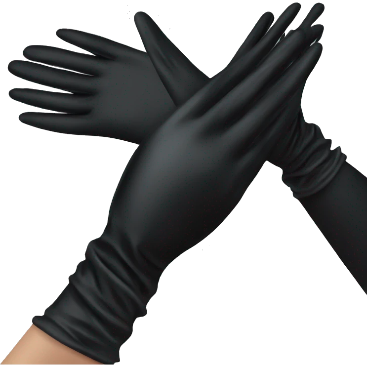 Black Latex gloves elegant  emoji