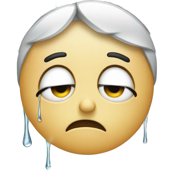 Sad face tears emoji