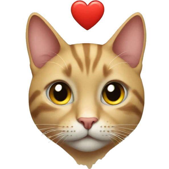 A heart with a cat inside emoji