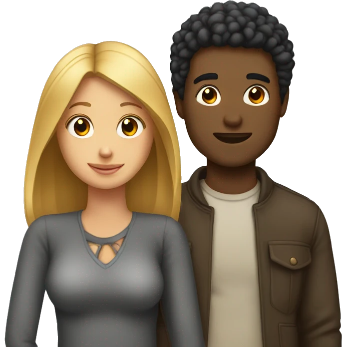 Girlfriend and boyfriend in love emoji