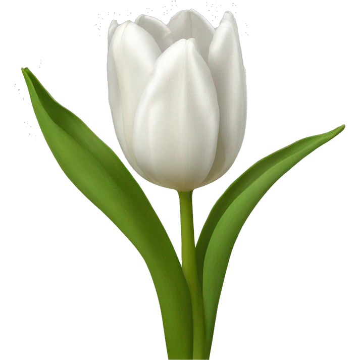 Tulipe white emoji